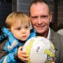 Paul Gascoigne and a young fan